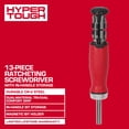 thumbnail image 3 of Hyper Tough 13-Piece Ratcheting Screwdriver with In-Handle Storage, 3 of 16