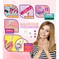 Nail Polish Kit Gift Set for Kids Girls Ages 6-12, Nail Art Studio for Girls Kids Nail Art Salon Set with Nail Dryer Nail Polish Glitter Gems Manicure Salon Gift for Sleepover Birthday Christmas