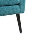 thumbnail image 6 of Accent Chair for Living Room, Modern Chenille Fabric Upholstered Armchair with Pillow and Solid Wood Leg, Comfy Soft Padded Lounge Chair Reading Chair for Small Spaces Bedroom, Teal, 6 of 7