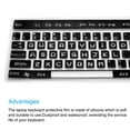 thumbnail image 4 of Pc Keyboard Cover Skin Silicone Desktop Keyboard Skin 17.3"x5.3" Black 1Pcs, 4 of 5