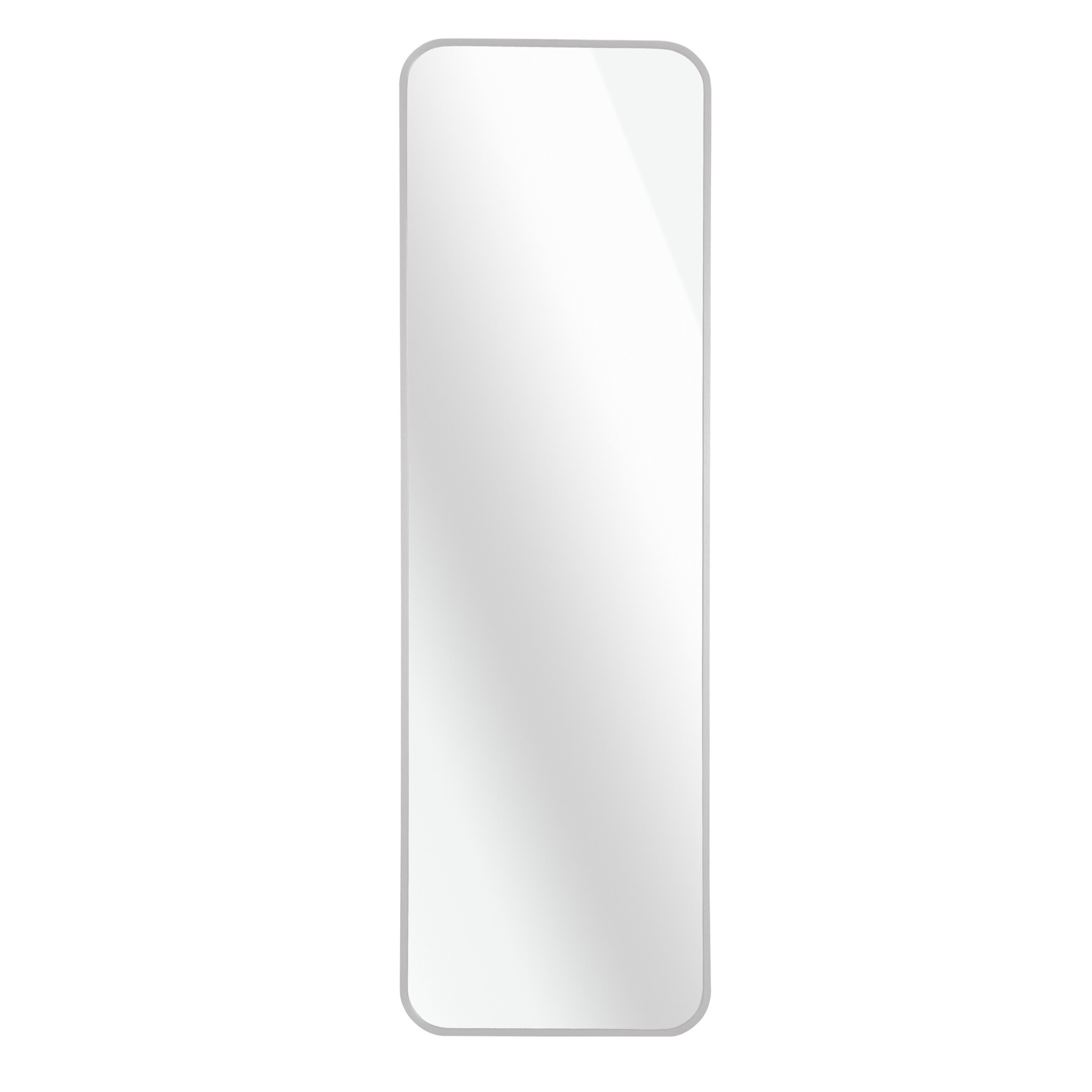 Noble House 47"x14" Rectangular Door Mirror, Aluminum Alloy Frame, HD Shatterproof Glass, Silver