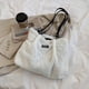thumbnail image 3 of Bolso Hombro Btafrte Gran Capacidad Felpa a Rayas blanco, 3 of 9