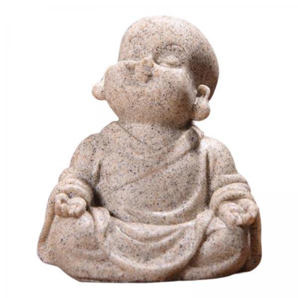 Estatua de Buda,Estatua Showpiece Fish Tank Home Decor Resina,Arts Crafts Quemador de de Reflujo Buda , estatua de Buda,estatuilla de monje,estatuillas de Buda,Decoración del Sunnimix Estatua de Buda
