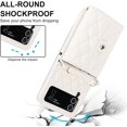 thumbnail image 4 of for Samsung Galaxy Z Flip 4 Case with Card Slot Holder, [RFID Blocking] [Crossbody Strap] Women Girls PU Leather Wallet Case Lanyard Kickstand Crossbody Bag for Z Flip 4 - White, 4 of 14