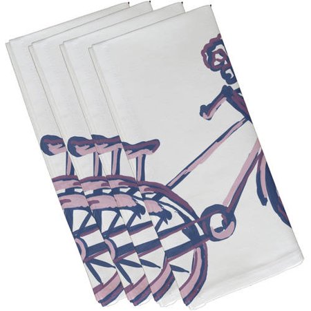 Simply Daisy 19  x 19  Geometric Print Napkins  Set of 4