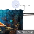 thumbnail image 5 of Sea Turtle Curtain Valances Coastal Beach Nautical Blue Ocean Tropical Fish Window Valance for Bedroom Bathroom Living Room Dining Room Valances Set 54 by 18 in, 1 Panel, 5 of 6