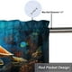 thumbnail image 5 of Cortinas con diseño de tortugas marinas, diseño de playa costera, náutico, océano azul, peces tropicales, cenefa para dormitorio, baño, sala de estar, comedor, juego de cenefas de 54 x 18 pulgadas, 1, 5 of 6