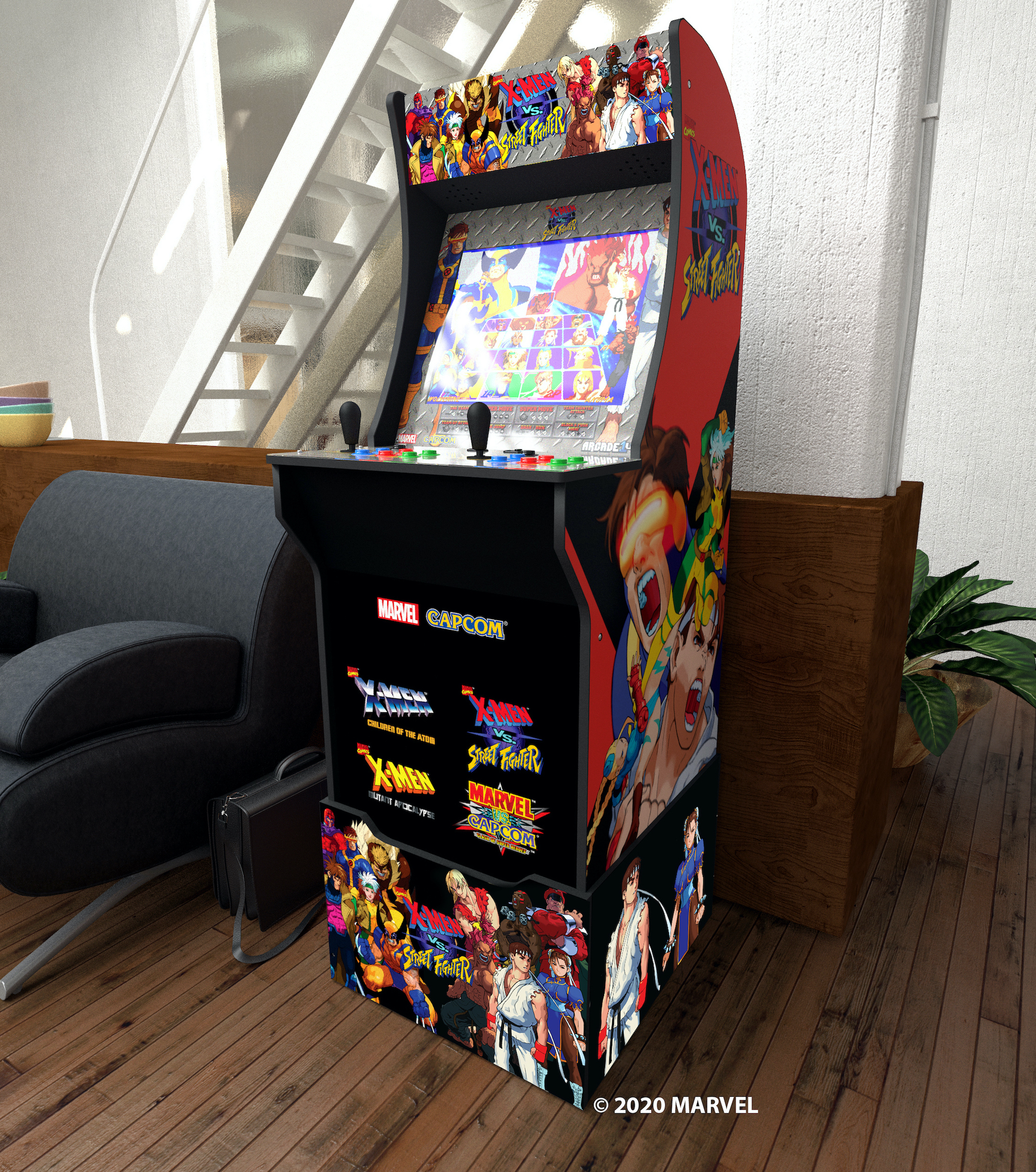Arcade 1Up X-Men VS Street Fighter Game Cabinet
