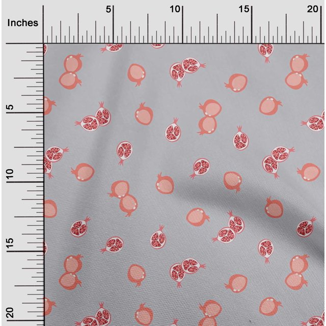 oneOone Polyester Lycra Fabric Pomegranate Fruit Decor Fabric Printed BTY 56 Inch Wide