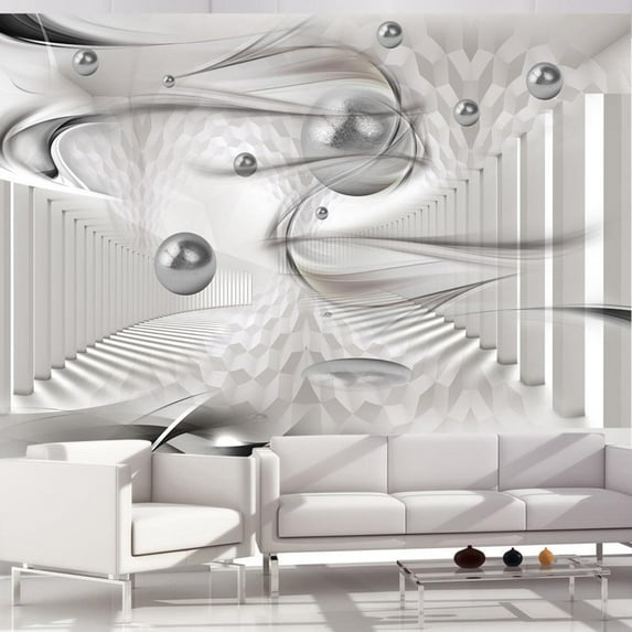 Tiptophomedecor 3D Illusion Wallpaper Wall Mural - White Bullets