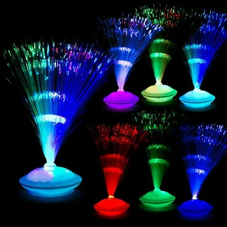 

LED Fiber Optic Centerpiece 12 Inch Color Changing LED Fiber Optic Night Light Stand Decorative Lamp Centerpiece Set of 4