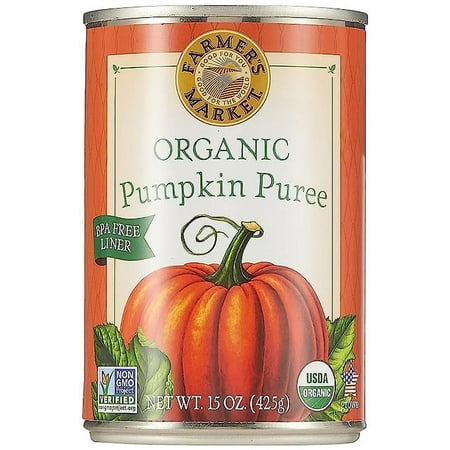 Farmer's Market Organic Pumpkin puree 15 oz. (Pack of 3)