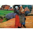 thumbnail image 2 of Gauguin, Paul 32x24 White Modern Wood Framed Museum Art Print Titled - Breton Peasant Woman, 2 of 4