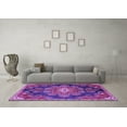 thumbnail image 3 of Ahgly Company Indoor Rectangle Medallion Purple Traditional Area Rugs, 2' x 4', 3 of 4
