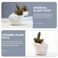 thumbnail image 5 of Decor Succulent Plants Pots Ceramics Succulents Planter Garden White Small Flower, 5 of 6
