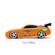 Jada 1:24 Fast & Furious Vapor RC Brian’s Toyota Supra with NO2 Speed Boost, Simulated Flaming Exhaust, Ages 8+