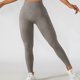thumbnail image 2 of Pantalones de yoga para mujer, mallas de entrenamiento, cintura alta, control de barriga, sin costuras, para deportes, gimnasio, plata S, 2 of 5