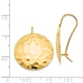 thumbnail image 2 of 14K Yellow Gold Hammered Circle Earrings, 2 of 5