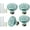 Green, variant on 8pcs Light Blue Ceramic Knobs & Pulls - Vintage & Retro Dresser & Cabinet Knobs for Closet, Cupboard & Furniture Doors