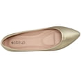 thumbnail image 3 of Sobeyo Womens Ballet Flats Pointed Toe Slip On Cushioned Closed Toe Shoes Gold Size 6, 3 of 7