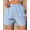 Blue, variant on Teyfeniy Pink Womens Pinstriped Shorts Athletic Elastic Waist with Drawstring and Zipper Pockets Baggy Summer Sweat Shorts Solid Color Casual Workout Running Gym Activity Comfy Soft Fashion Shorts