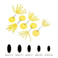 thumbnail image 2 of Uxcell 5 Sizes 30 in 1 Oval Shape Fishing Rubber Bobber Beads Stoppers Yellow 1 Set/450 Pieces, 2 of 6