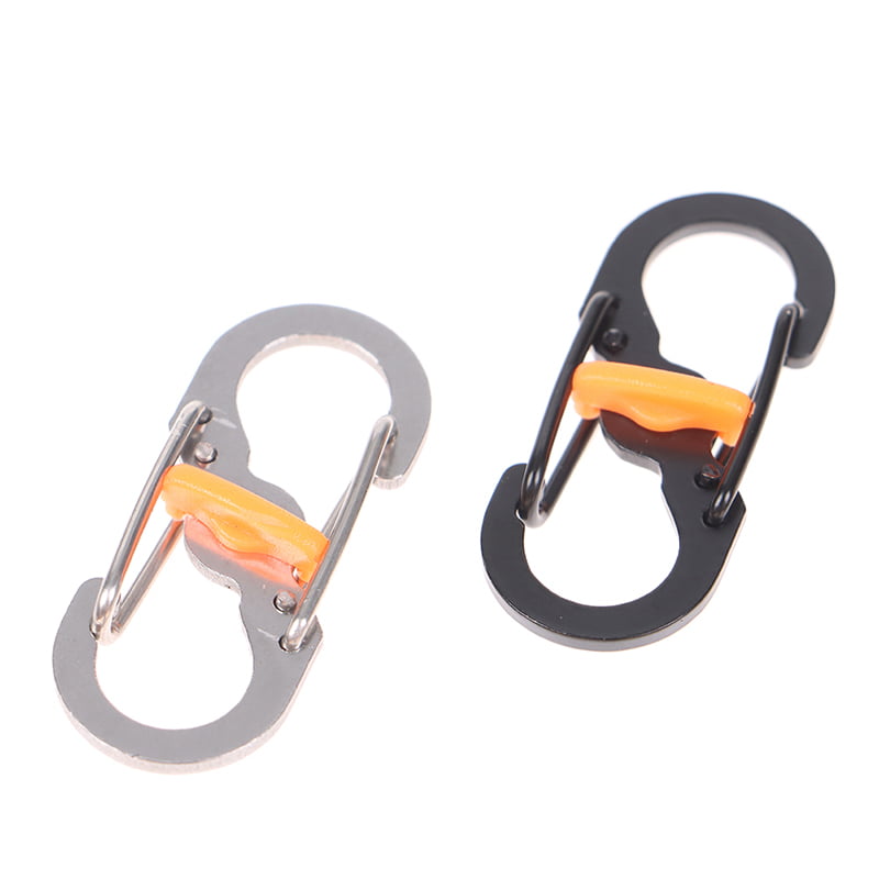 Outdoor Camping Carabiner Keychain with Lock 8 Shaped S Buckle Climbing Clf4 