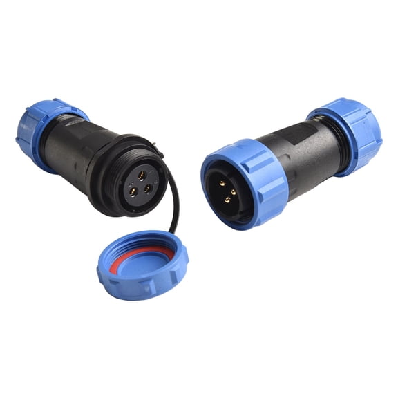 Sp21 3Pin Pair Panel Mount Waterproof Connector Plug Socket,Wire Connector 30A