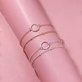 thumbnail image 4 of Pulsera De Anillo Hueco Geométrico Para Mujer, Pulsera De Doble Cadena De Aleación, Accesorios De Boda Para Fiesta, Regalos De Joyería Para Mamá, Mujer, Esposa Y Niña Eigraketly  AP006149-01, 4 of 6