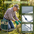 thumbnail image 4 of LAVFOX  2-in-1  Heavy Duty Garden Kneeler Stool, Foldable Bench Seat with Wider EVA Pad and Tool Bag, 4 of 8