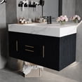 thumbnail image 6 of LHYY 39.4" Wall-Mounted Bathroom Vanity with Sink,Waterproof Plywood Cabinet,Ceramic Undermount Basin, 6 of 12