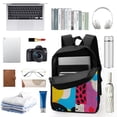 Abstract Colorful Pattern Design Travel Backpack 17 Inch Laptop Bag ...
