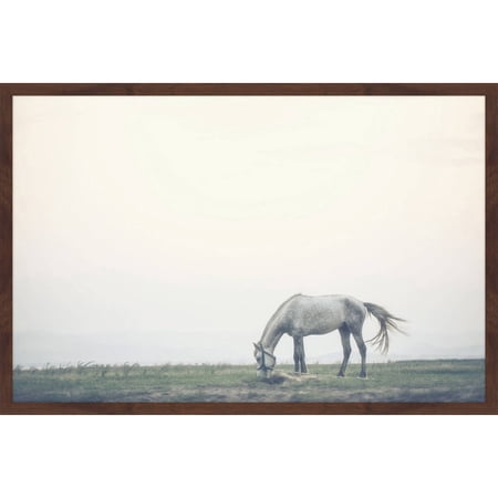 Marmont Hill "Lone Horse Grazing" Framed Painting Print