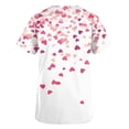 thumbnail image 5 of Vmvidoty Women V-Neck Short Sleeve Pocket Nursing Uniform Top Casu Al Day Heart Print Valentines Shirts White L, 5 of 5