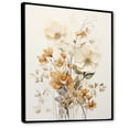 thumbnail image 2 of Designart "Full Bloom Of Beige Floral Beauty III" Plants Floater Framed Wall Art Living Room, 2 of 5