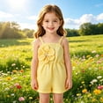 thumbnail image 2 of BOOMNY Baby Girls Jumpsuits Floral Embroidery Sleeveless Baggy Romper for Kids Soft Baggy Summer Playsuits, 2 of 9