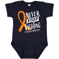 thumbnail image 3 of Inktastic Never Stop Fighting Leukemia Awareness Orange Ribbon Boys or Girls Baby Bodysuit, 3 of 5