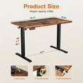 thumbnail image 3 of CONCETTA Electric Height Adjustable Desk, 48"x24" Ergonomic Sit Stand Workstation, One-Touch Lift Home Office Desk, Rust, 3 of 9