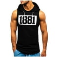 thumbnail image 2 of Ofertas de moda navideña hasta 40% de descuento Meitianfacai Sudadera sin mangas con capucha para hombre Fitness Muscle Print Sin mangas con capucha Culturismo Bolsillo Tops de secado rápido, 2 of 8