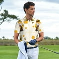 thumbnail image 3 of Honeii Beekeeper Gnome Holding A Glass print Polo Shirt, a classic short-sleeved, button-down golf shirt designed for men4X-Large, 3 of 6
