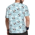 thumbnail image 2 of Wukai Cute Panda Bear Print Men's Short-Sleeved Mesh T-Shirt,Quick-Dry Short Sleeve Workout T-Shirt-4X-Large, 2 of 8