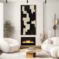 thumbnail image 3 of Large Framed Canvas Art for Living Room Wall Decor, Geometric Abstract Canvas Print for Bedroom Decoration - 60"x30" Natural Framed, 3 of 7