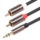thumbnail image 4 of 3X Cable de Alta Fidelidad EstéReo de 3,5 mm una Cable de Audio Aux Jack 3,5 y Divisor para Amplificadores Audio Coche Aux TeléFono MóVil, 4 of 5