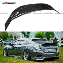 Rear Spoiler Compatible with 2016-2021 Honda Civic, Duckbill Fits for 2016 2017 2018 2019 2020 2021 4-Door Sedan, Trunk Exterior High Kick Tail Deck Lid Wing Lip (Glossy Black)