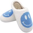 thumbnail image 4 of Pantoufles Fluffy Smiley Face, Pantoufles Rétro Smiley Face Douces en Peluche Confortables et Chaudes à Enfiler, Pantoufles en Peluche Moelleuses Smiley Face pour Femmes et Hommes à Mémoire de Forme, 4 of 5
