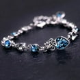 thumbnail image 4 of Wioihee Plated Romantic Crystal Bracelet Female Heart-shaped Blue Crystal Bracelet Jewelry, 4 of 7