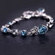 thumbnail image 4 of Pulseras para mujer, regalos para mujer, pulsera romántica de cristal chapada, pulsera femenina de cristal azul en forma de corazón, joyería, pulsera, 4 of 5