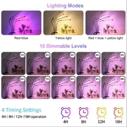 Hywyimlait 5.8 in 13 W LED 3-Way Indoor Grow Lights, Red+Blue+Yellow