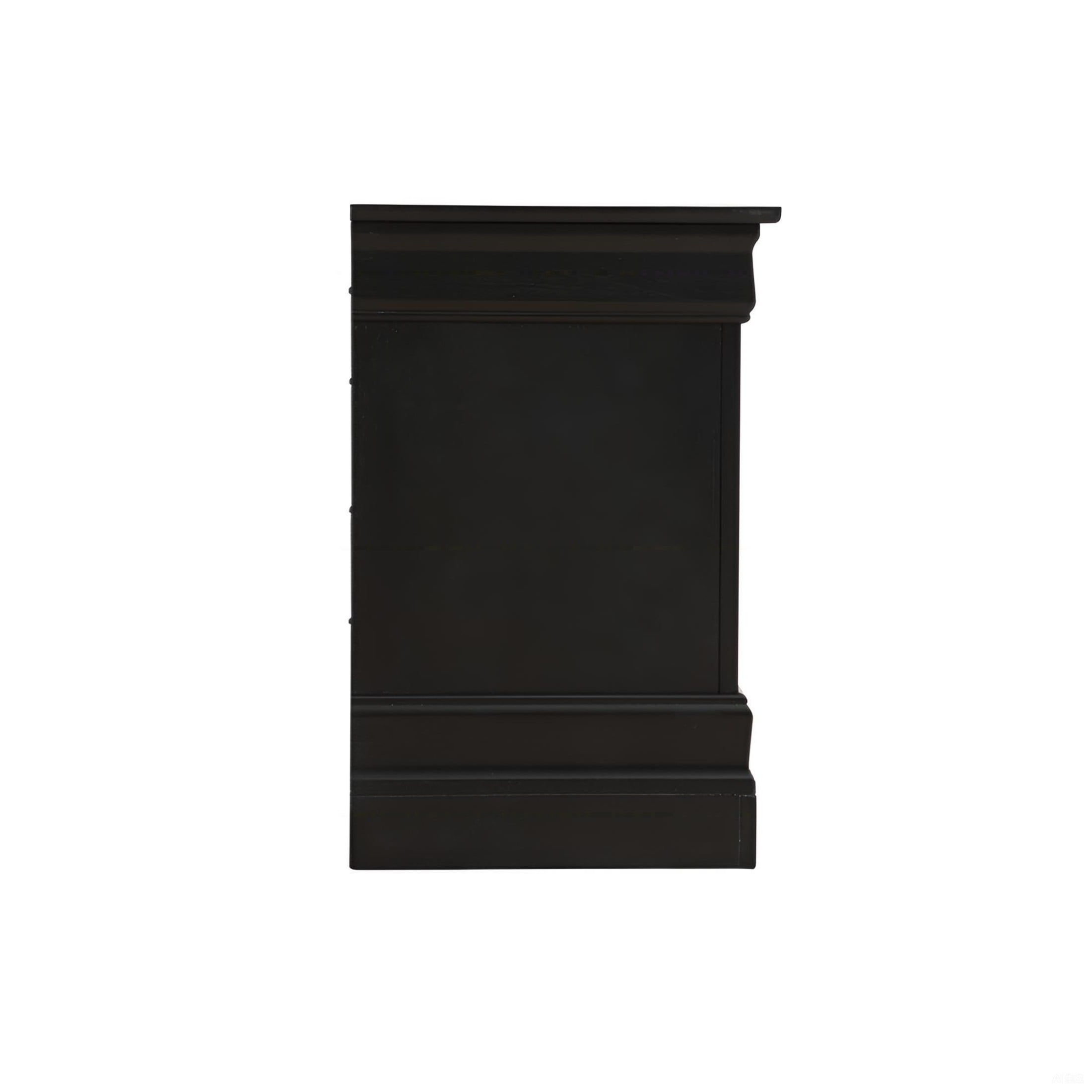 Noble House Traditional 2-Drawer Nightstand with English Dovetail Drawers, Black Finish