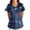 Dark Blue, variant on Women Short Sleeve Print Scrubs Scrub Tops with Pockets Loose Fit Independence Day Nurse Lightweight Workwear Comfortable Medical Uniform